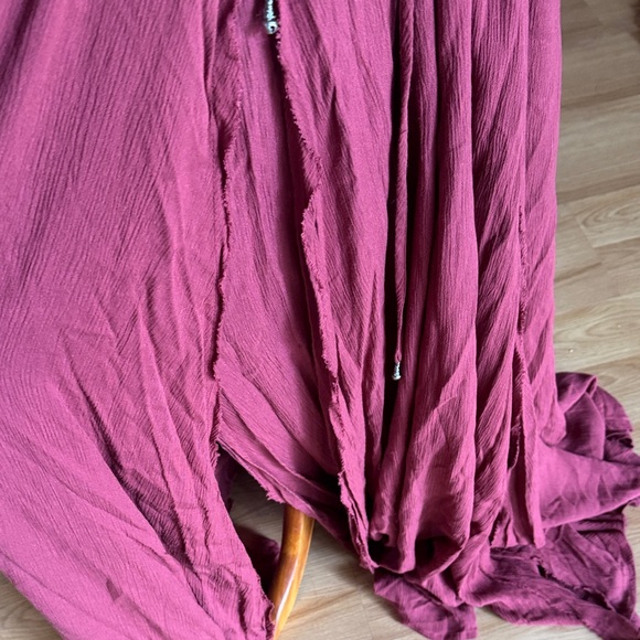 Free People size Small Backless Halter Maxi Dress in dark mauve pink - Picture 10 of 12